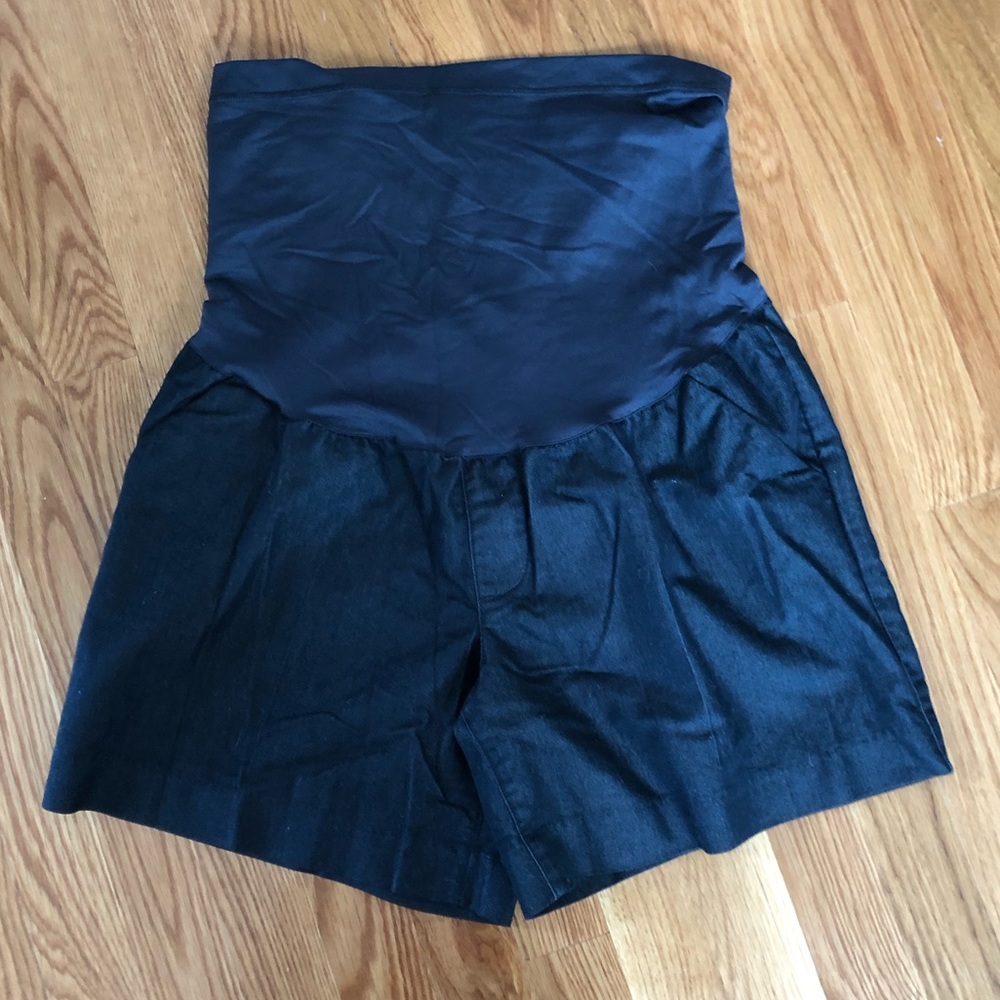 Maternity denim shorts